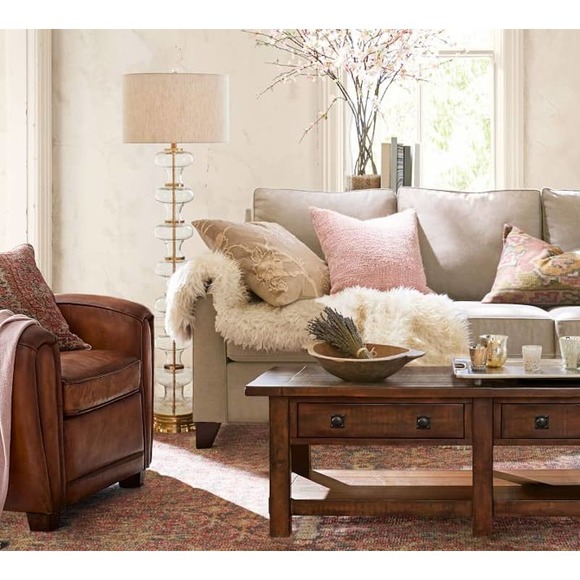 Pottery Barn Kelcie Pillow Cover Neutral 22 sq Embroidered Stonewash Birds Linen - Picture 3 of 15